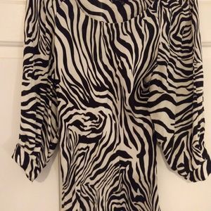 Anne Klein zebra print blouse